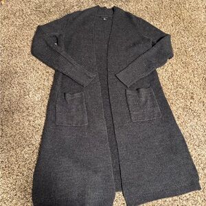 Tahari Charcoal Knit Cardigan